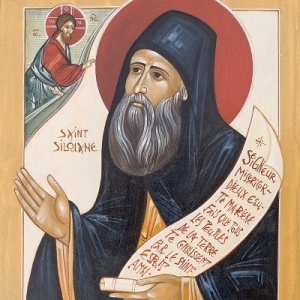 Icône de Saint Silouane - « Seigneur Miséricordieux écoute ma prière. Fais que tous les peuples de la Terre te connaissent par le Saint Esprit. Amen »
