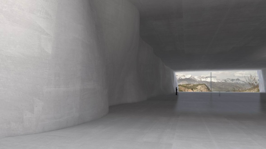 Projet de l'intérieur de l'église de Notre Dame du Laus (diocèse de Gap)